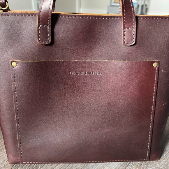 Portland Leather Goods (PLG) Medium Crossbody Zipper Tote in Cognac - Picture 6 of 14